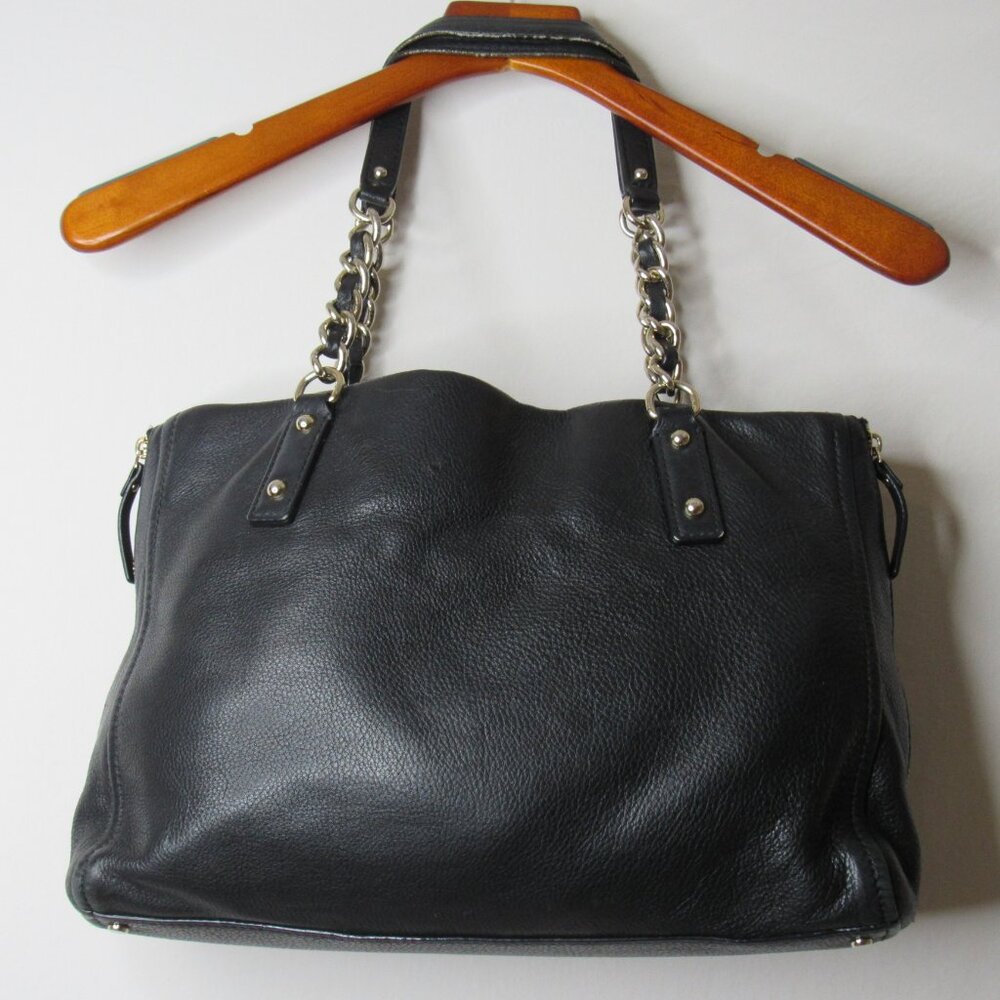 Kate Spade Cobble Hill Andee Black Leather Tote Bag Chain Strap - Picture 7 of 14